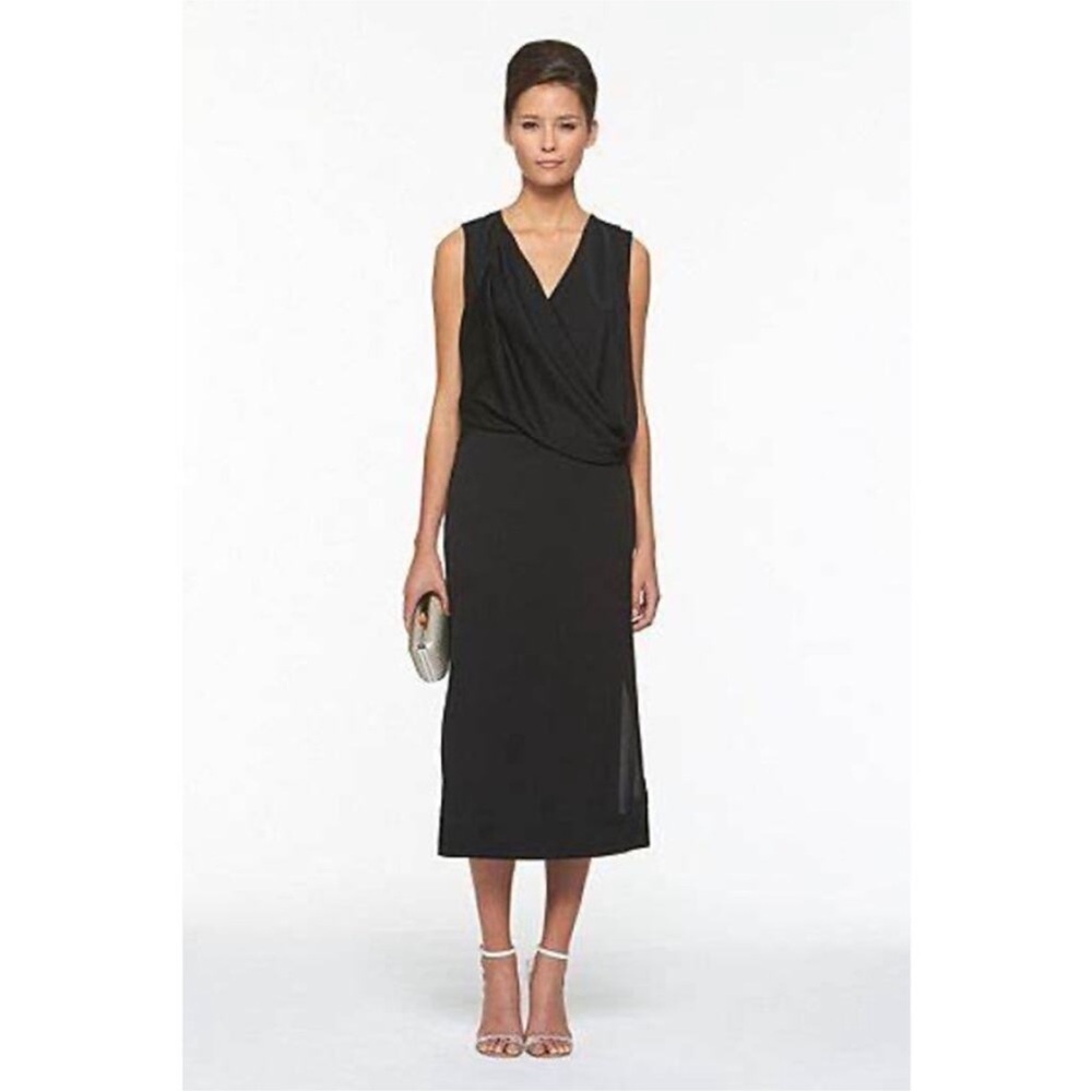Diane Von Furstenberg ZooAnn Black Stretch Silk Sleeveless Maxi Dress 8